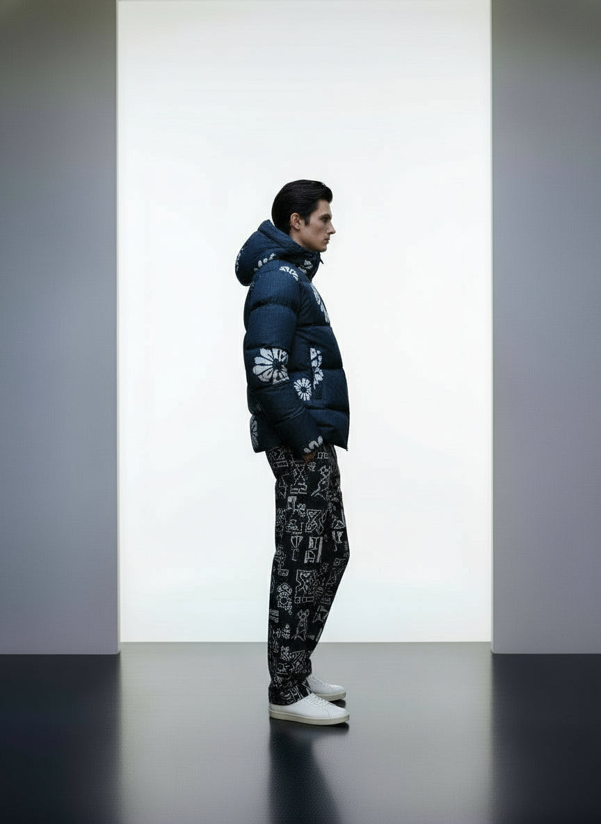 Chaqueta Puffer "Secret Garden" - Diseño Artístico Premium