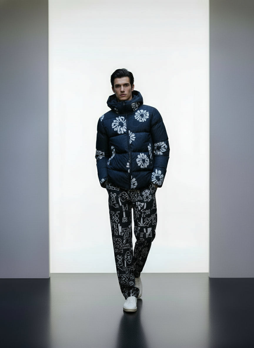 Chaqueta Puffer "Secret Garden" - Diseño Artístico Premium