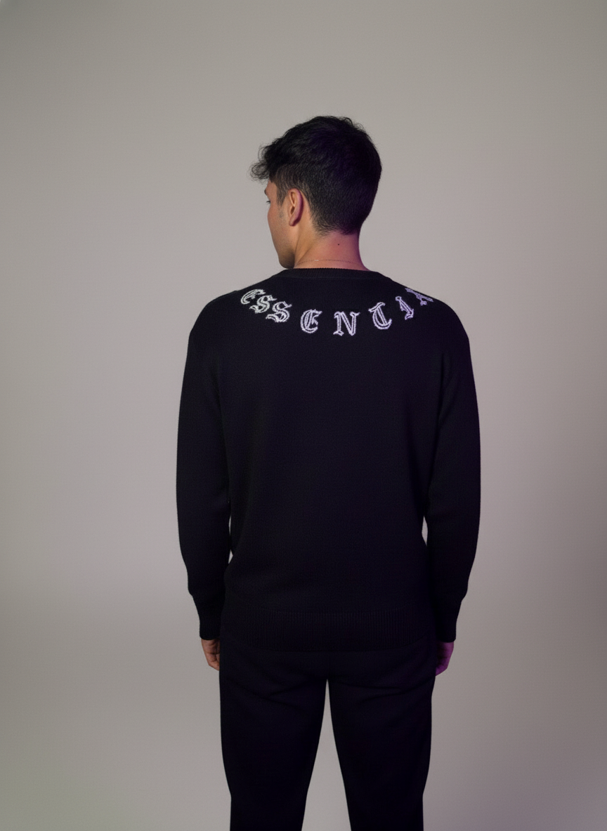 Jersey de Punto Premium "Gothic Logo Knit" - Colección Exclusiva