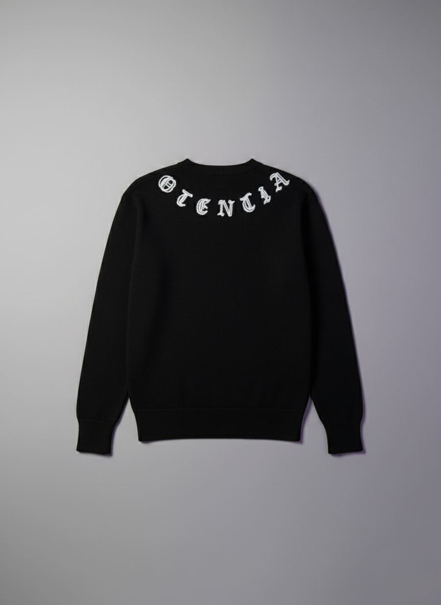 Jersey de Punto Premium "Gothic Logo Knit" - Colección Exclusiva