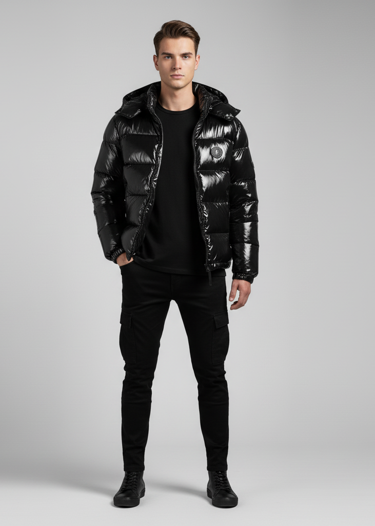 Plumífero Premium "Gloss Black Puffer" - Edición Invierno