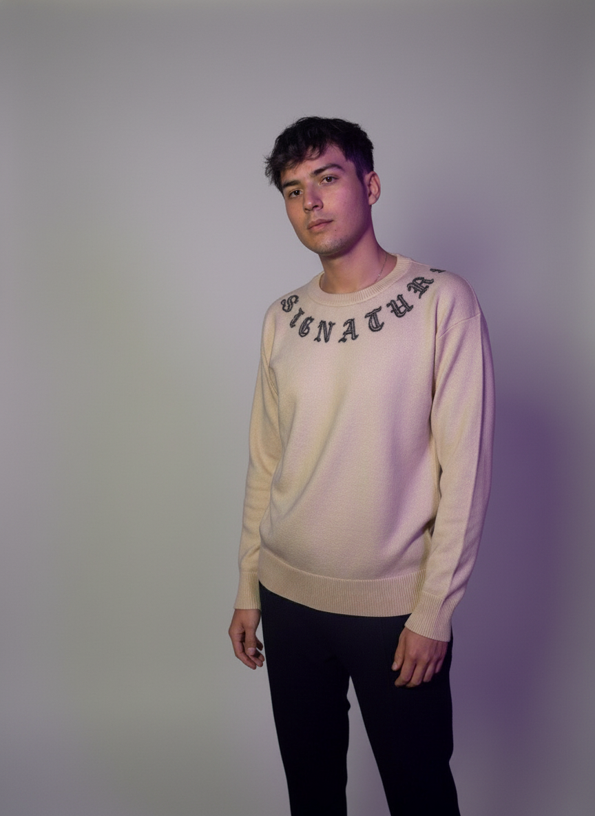 Jersey de Punto Premium "Gothic Logo Knit" - Colección Exclusiva