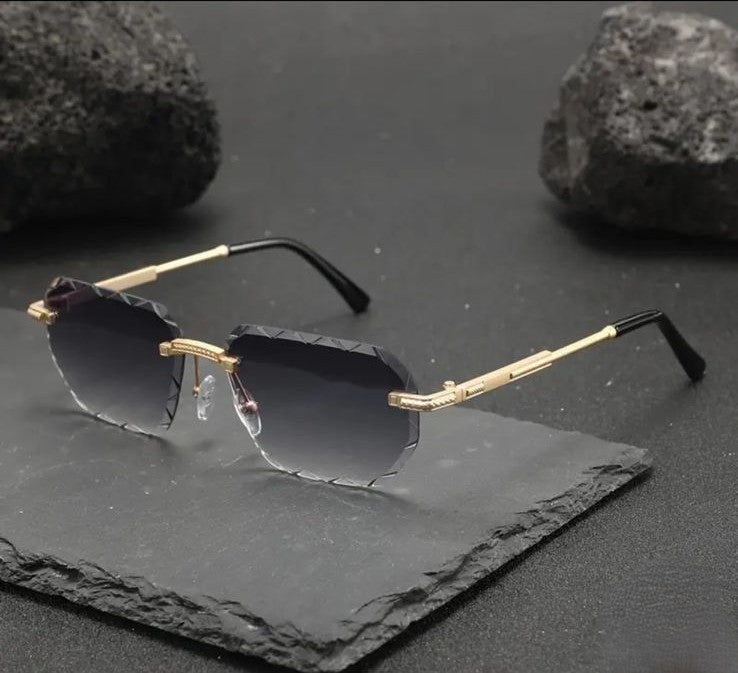 Gafas de Sol Sin Montura Bordes Ondulados - Diseño Exclusivo Premium